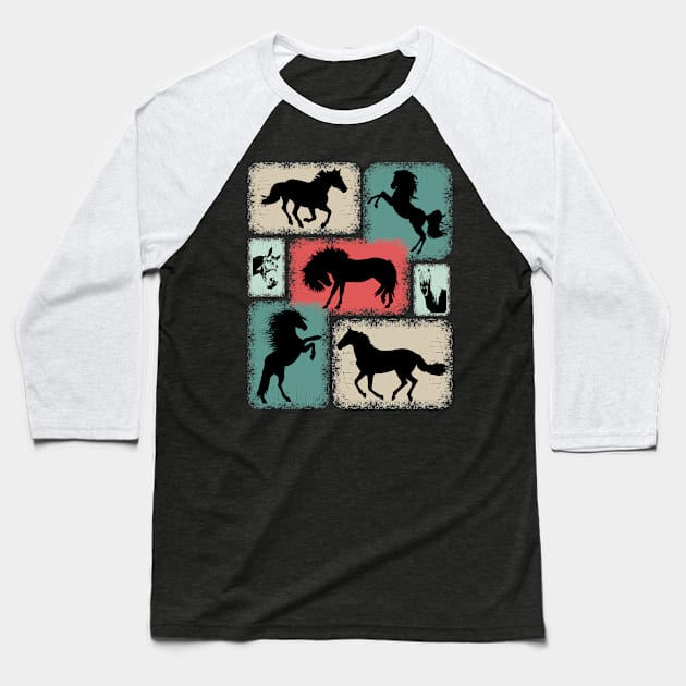 Haflinger Pony Horses Collection Baseball T-Shirt by Primo Style